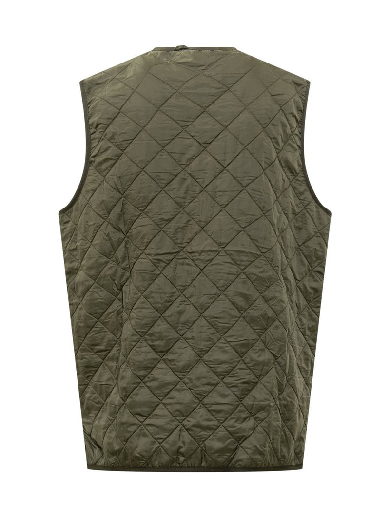 Barbour Barbour Green Quilted Vest With Zip Closure