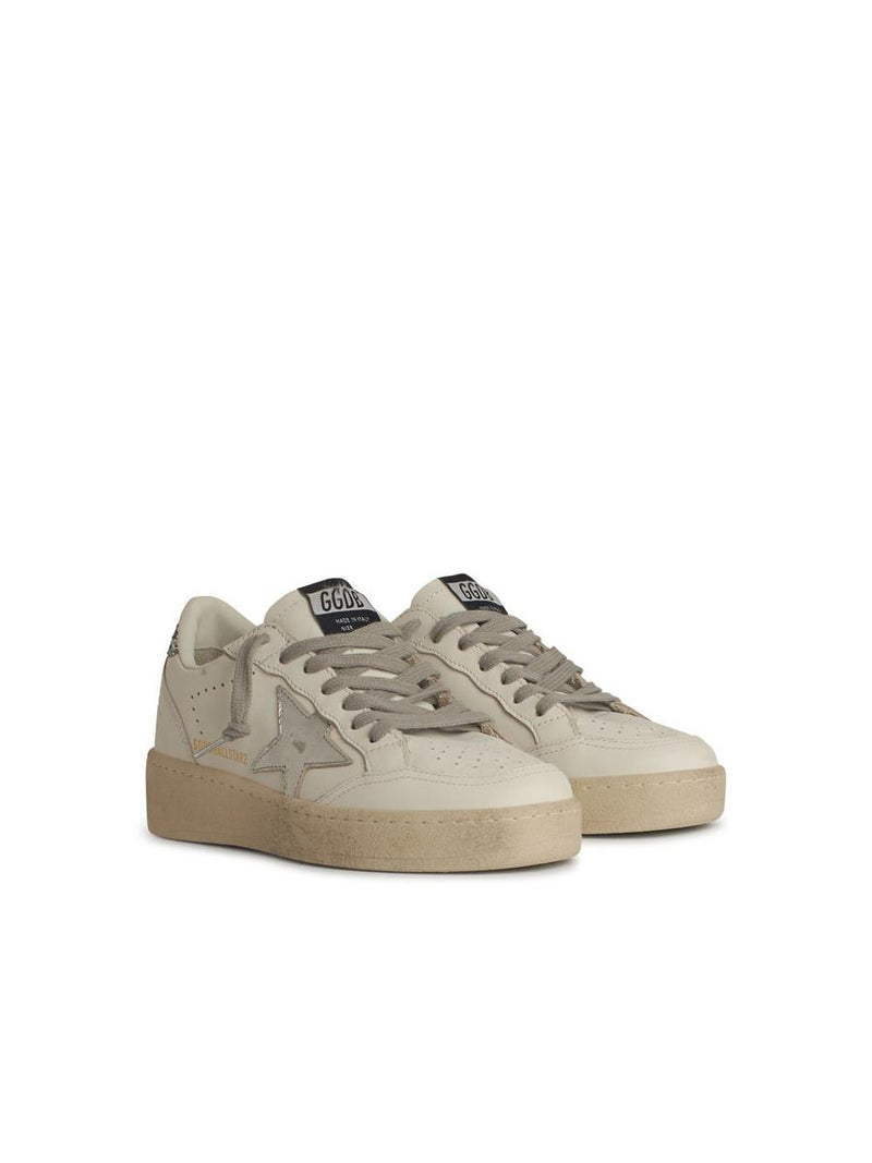 Golden Goose 'Ball Star' White Leather Sneakers