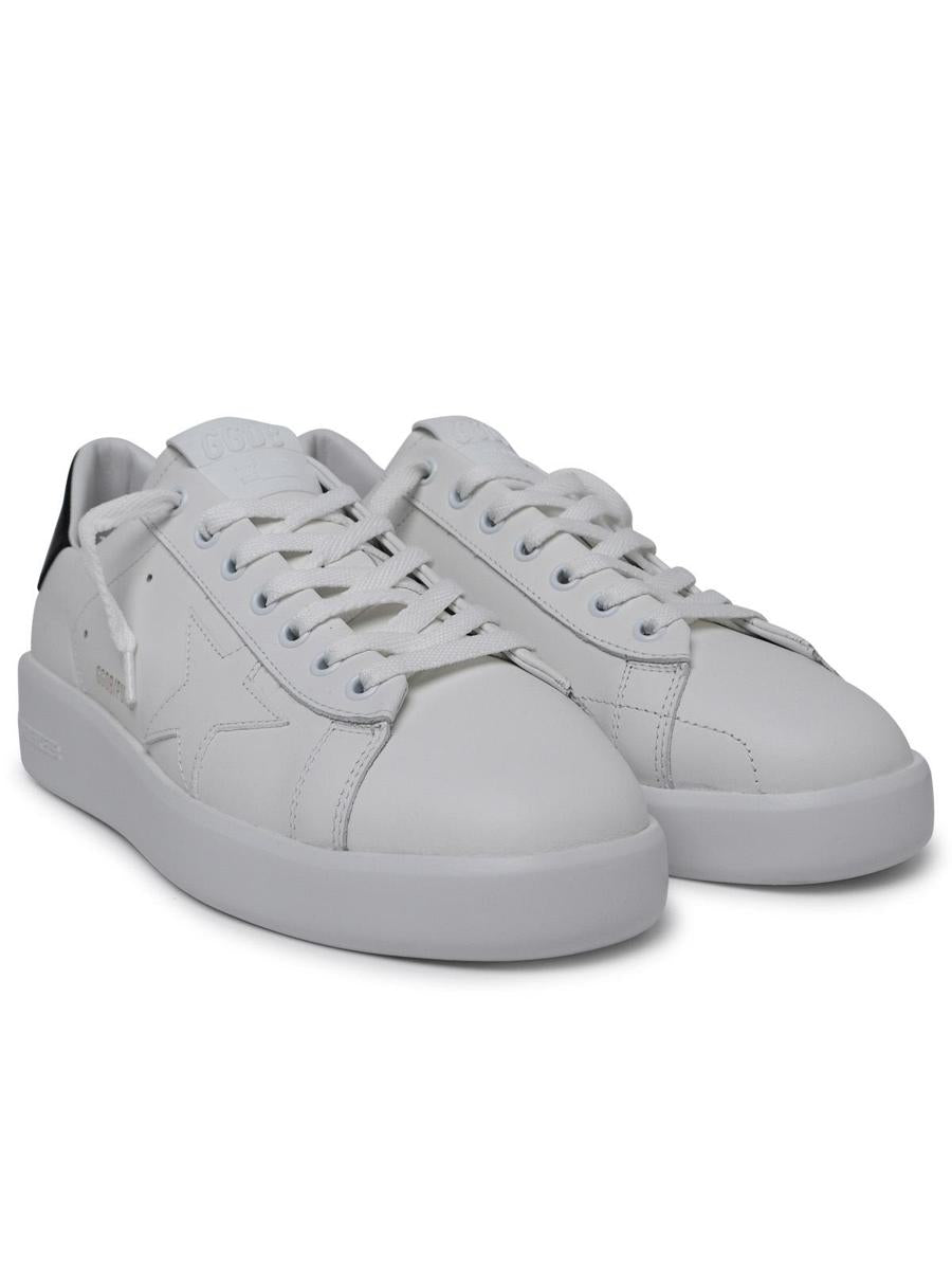 Golden Goose Purestar Sneakers In White Calf Leather