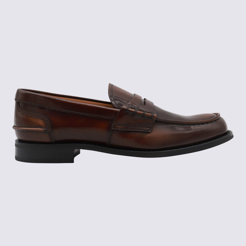 Church'S Brown Leather Loafers