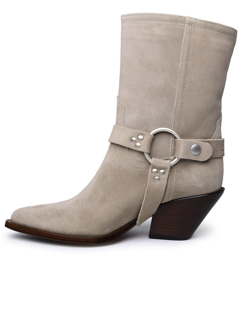 Sonora Beige Suede Ankle Boots