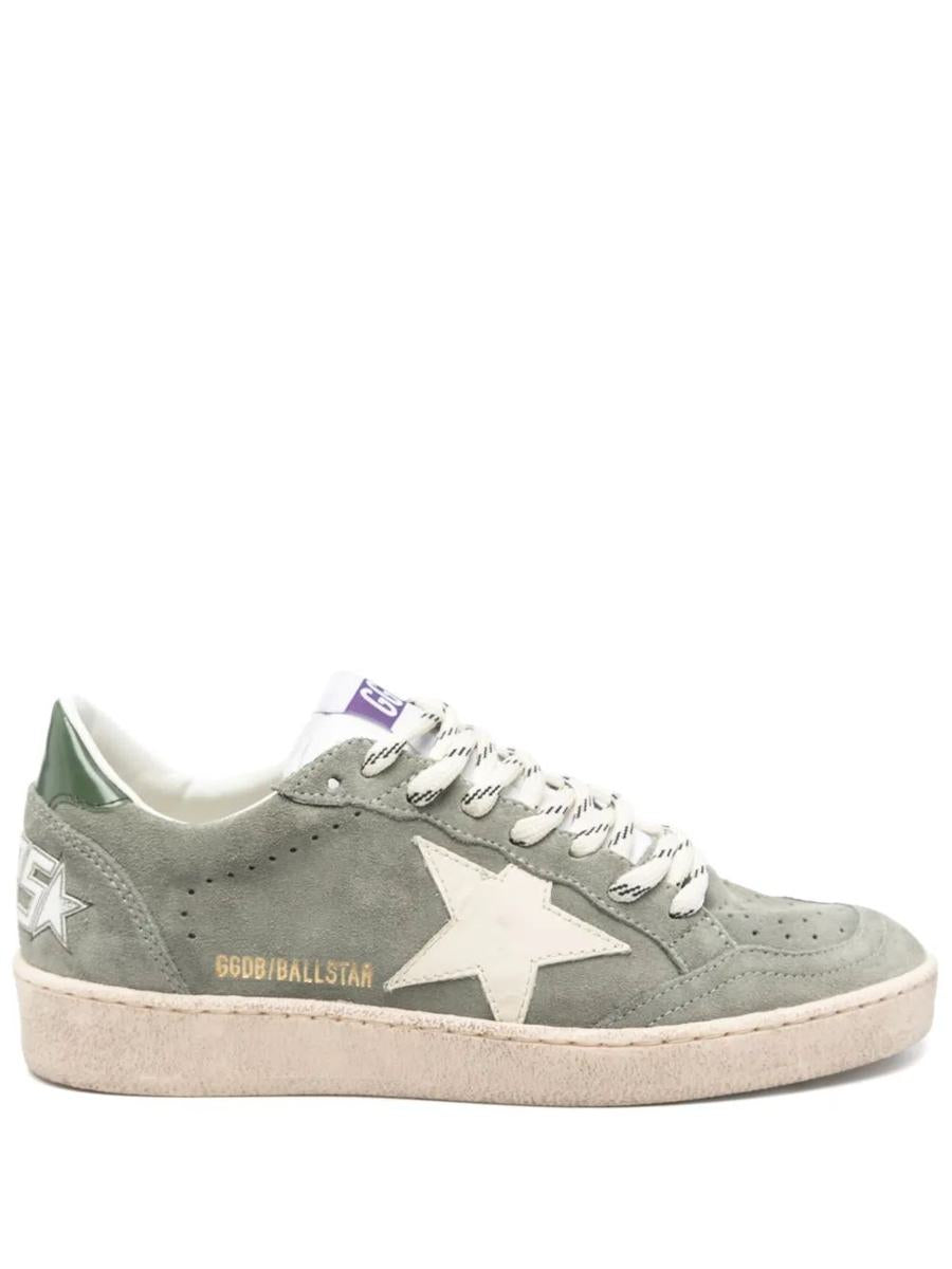 Golden Goose Ballstar Suede Upper Toe And Spur Leather Star And Heel