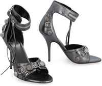 Balenciaga Cagole Leather Sandals