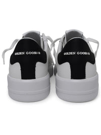 Golden Goose Purestar Sneakers In White Calf Leather