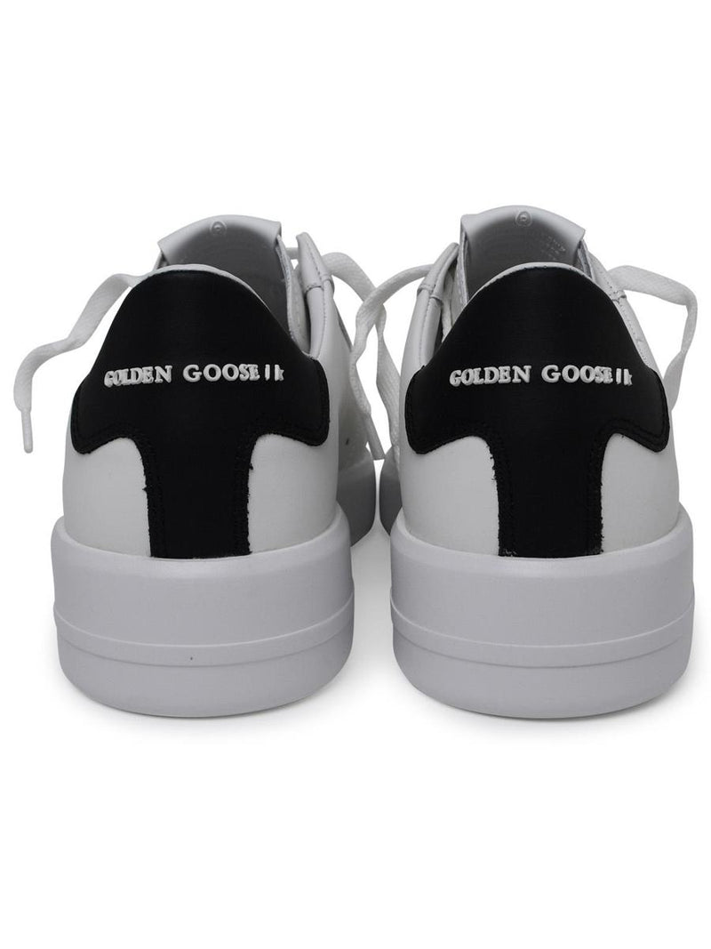 Golden Goose Purestar Sneakers In White Calf Leather