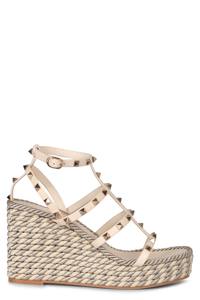 Valentino Garavani Rockstud Leather Wedges
