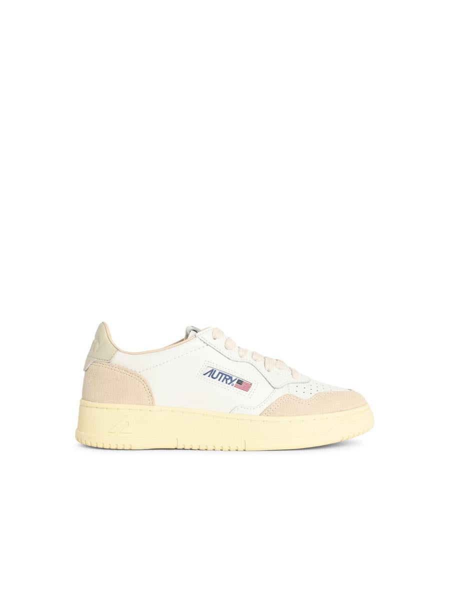 Autry 'Medalist Low' White Leather Sneakers