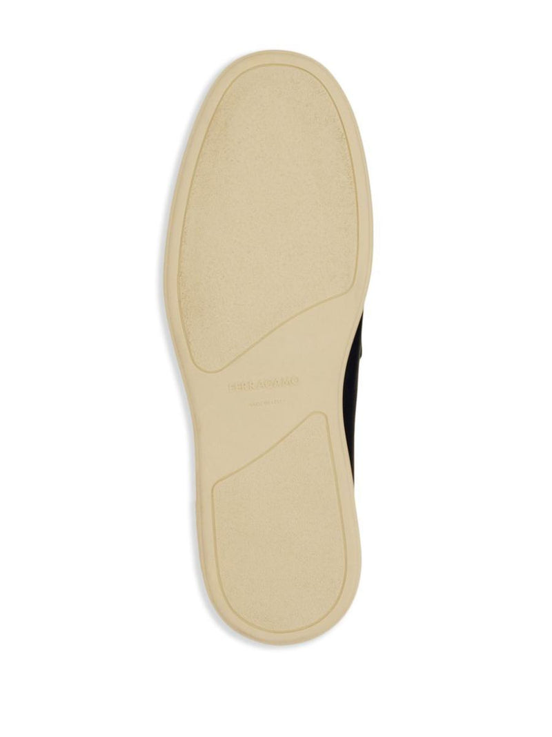 Salvatore Ferragamo Cosimo Leather Casual Loafers With Gancini Buckle Shoes