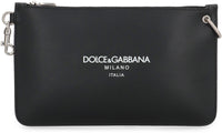 Dolce & Gabbana Necessaire Leather Flat Pouch