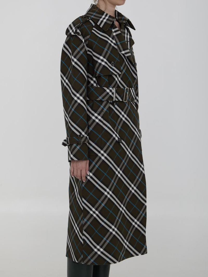 Long Trench Coat In Cotton Blend