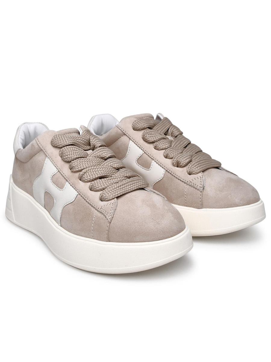 Hogan Beige Rebel Suede Sneakers