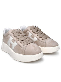 Hogan Beige Rebel Suede Sneakers