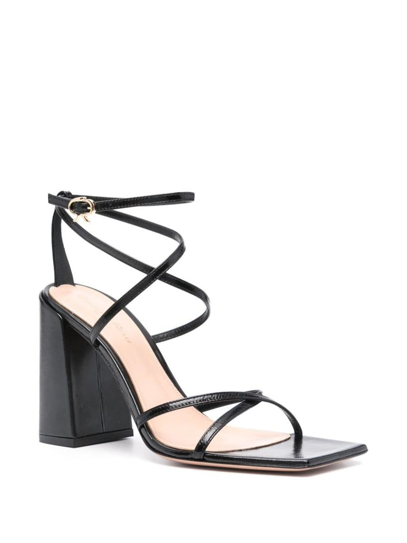 Gianvito Rossi Nuit Leather Heel Sandals