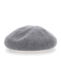 Grey Hat With Orb Logo Embroidered On The Front In Wool Unisex