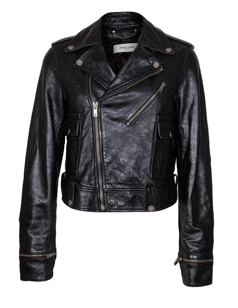 Golden Goose Leather Biker Jacket