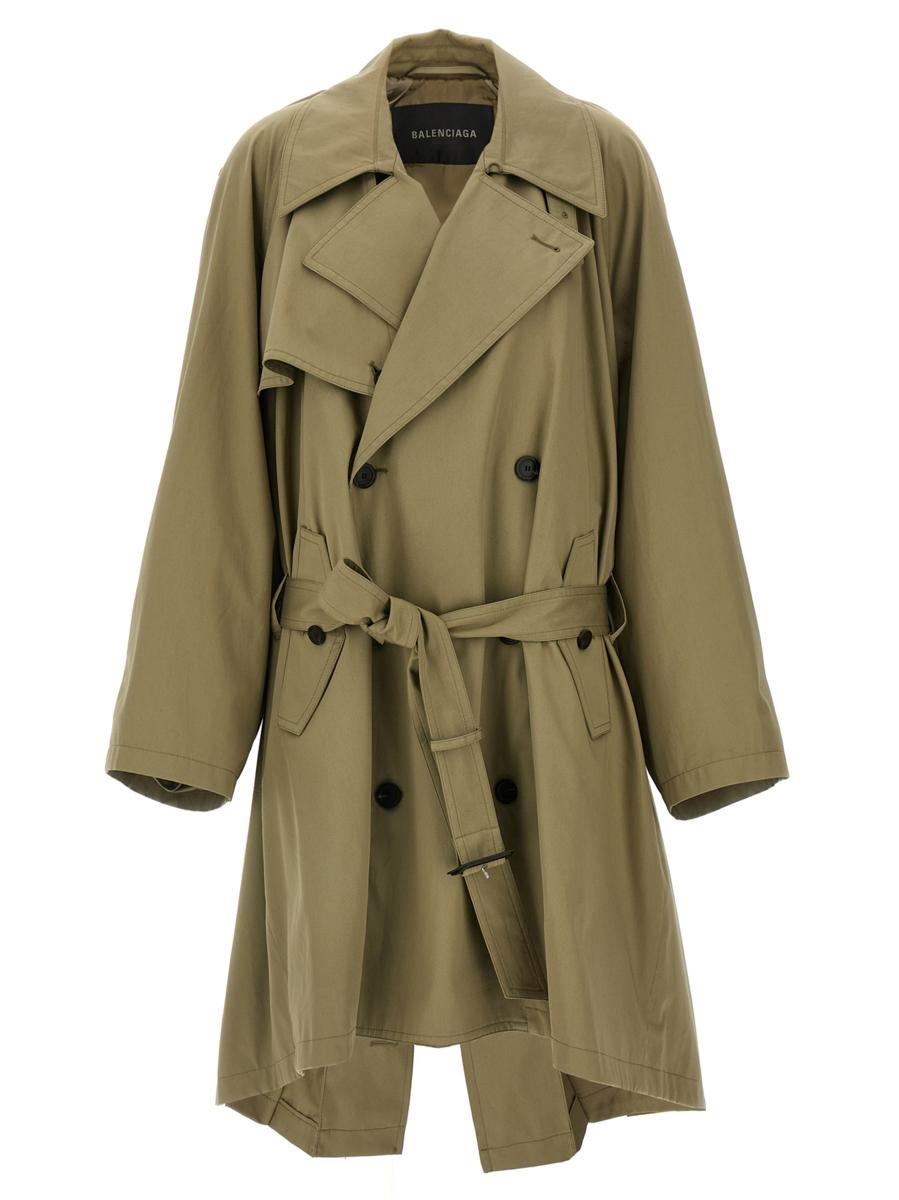 Balenciaga 'Draped Neck' Trench Coat
