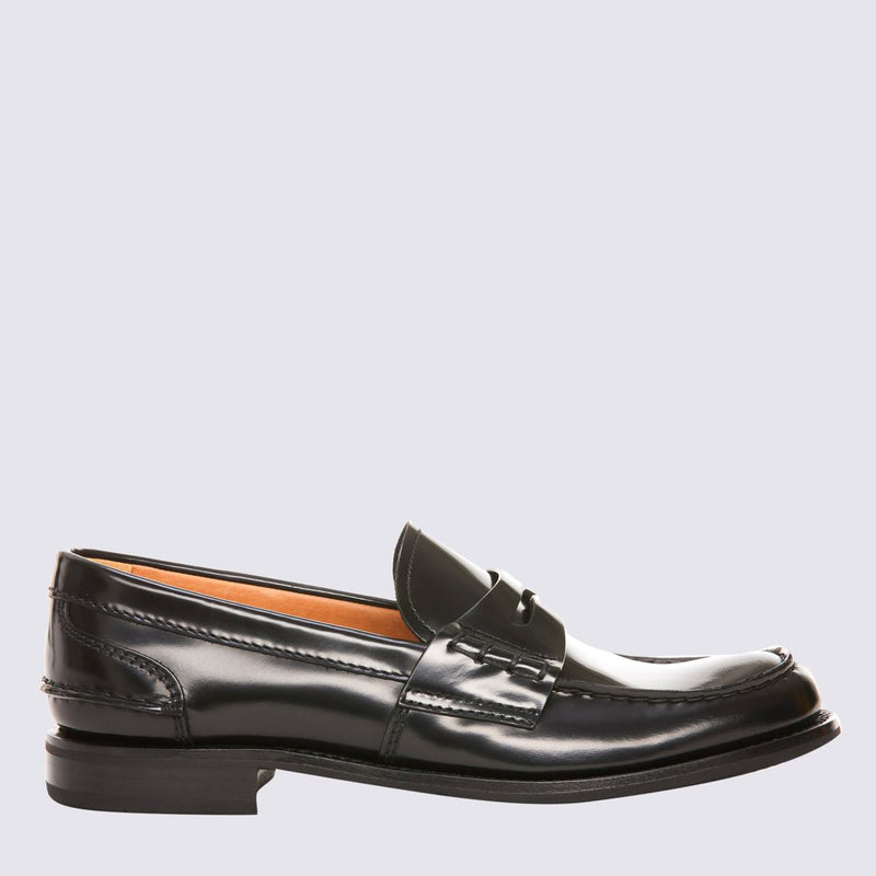 Church'S Black Leather Pembrey W5 Loafers