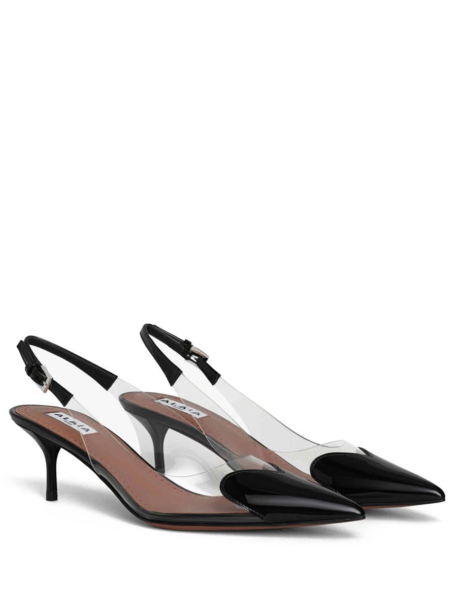 Alaïa Le Cœur Slingbacks In Patent Leather Shoes