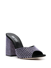 Paris Texas Anja Crystal Embellished Suede Mules