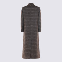 Twinset Brown Maxi Coat