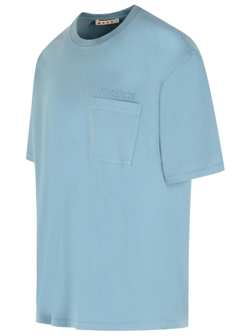 Marni Light Blue Cotton T-Shirt