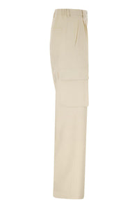 Herno Cargo Trousers In Wool And Viscose Blend