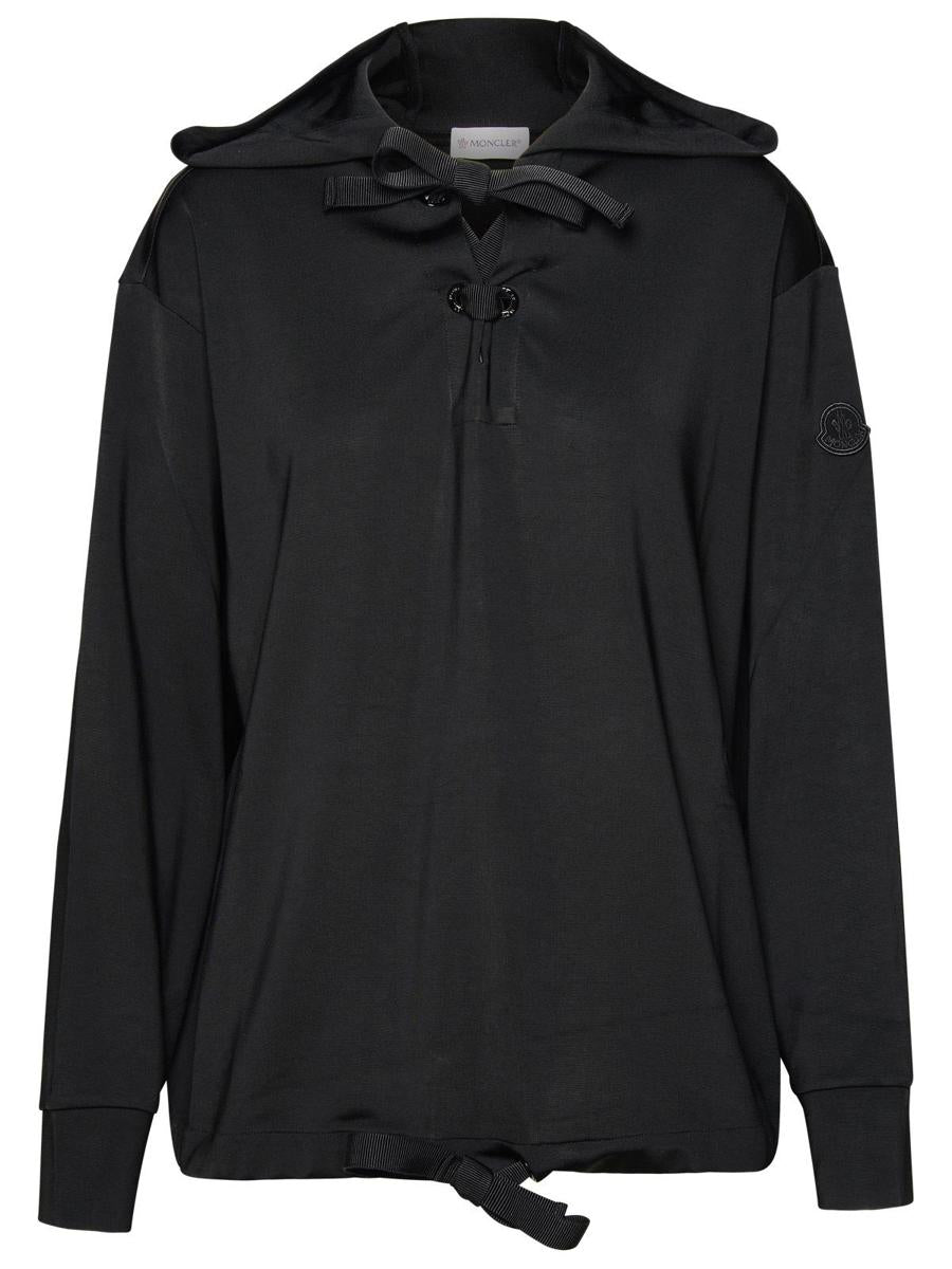 Moncler Black Viscose Hoodie
