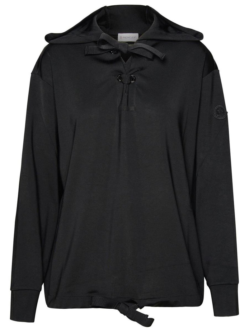 Moncler Black Viscose Hoodie