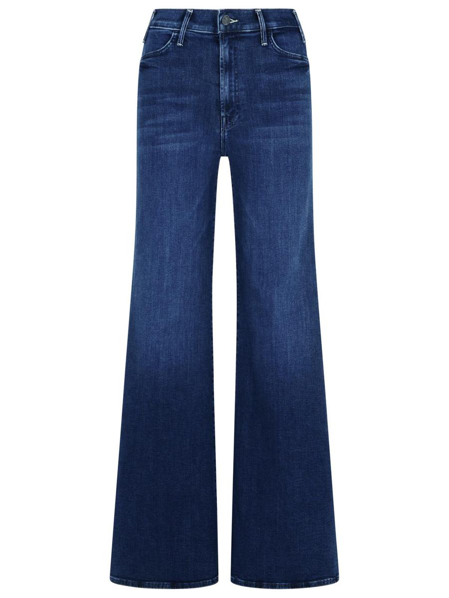 Mother 'The Hustler Roller Sneak' Blue Cotton Jeans