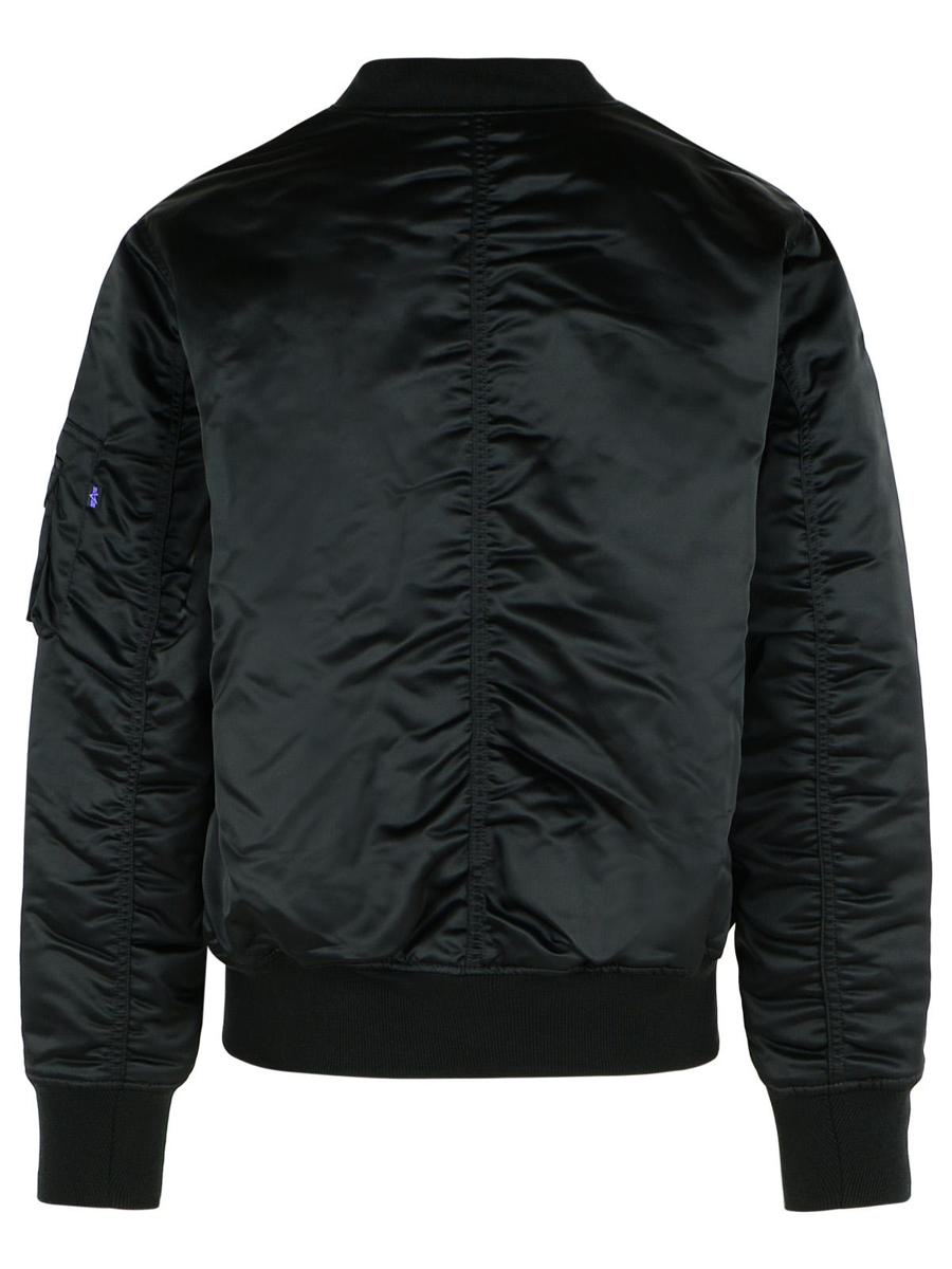 Alpha Industries 'Flight' Black Nylon Bomber Jacket