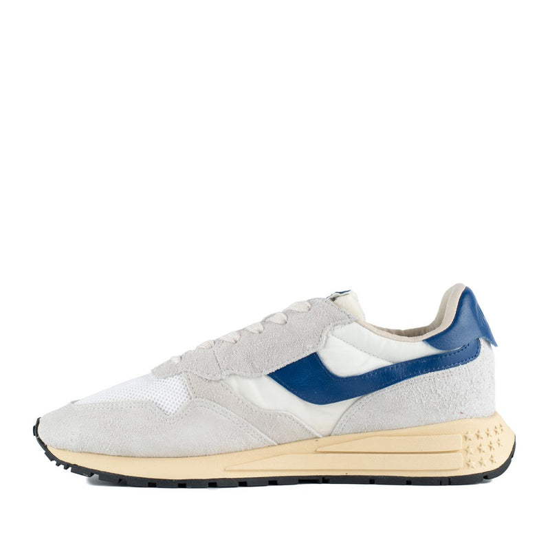 Autry Reelwind Low Nylon And Suede White And Limoges Sneakers