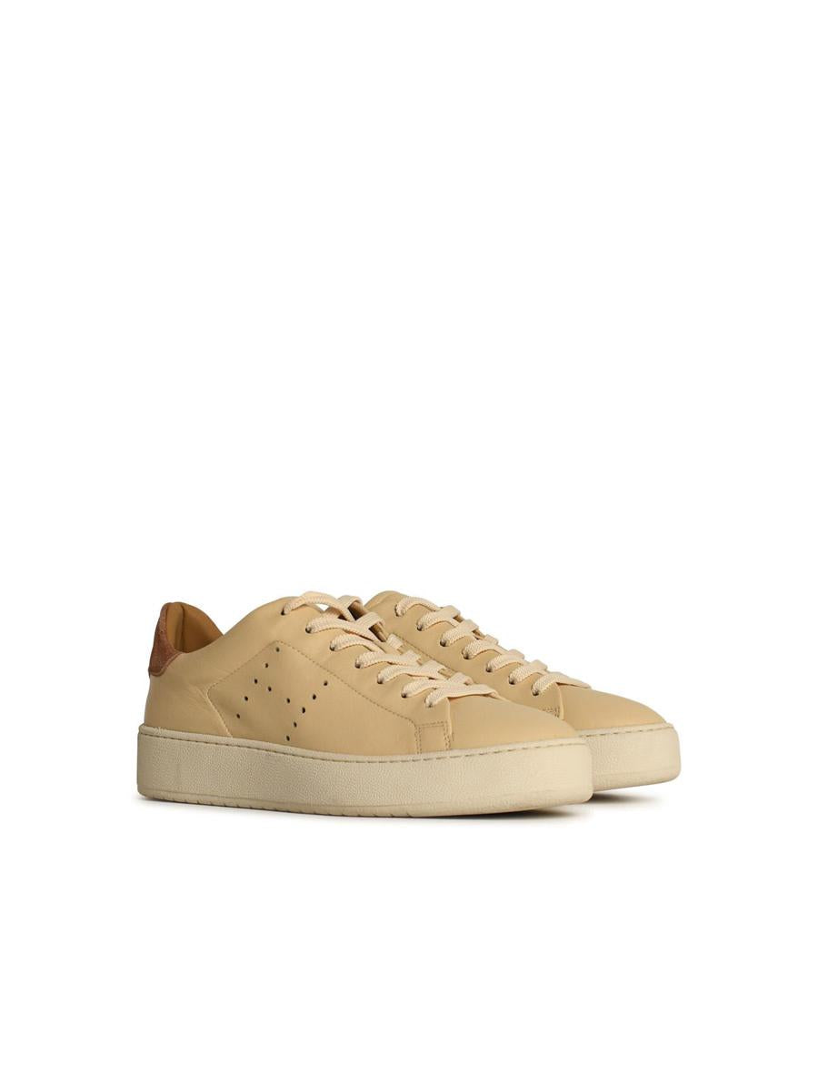 Hogan 'H672' Beige Leather Sneakers