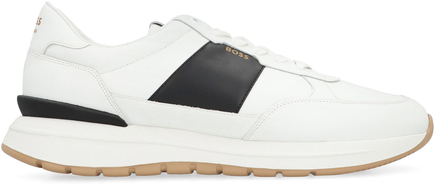 Boss Jace Leather Low-Top Sneakers