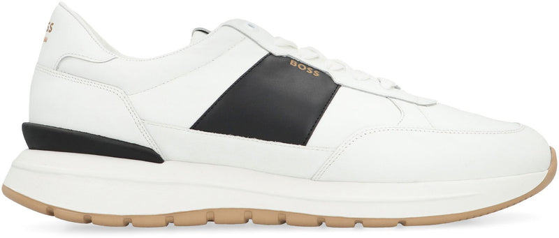 Boss Jace Leather Low-Top Sneakers