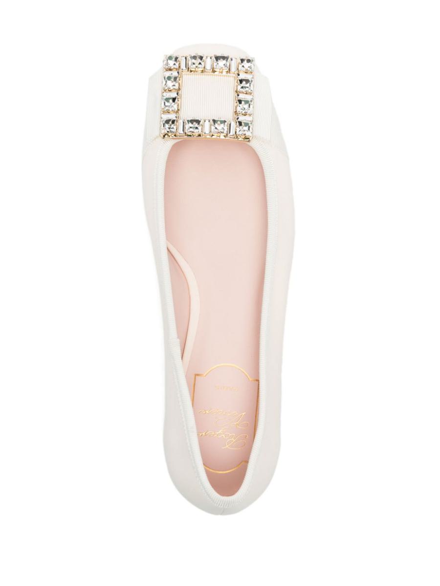 Roger Vivier Très Vivier Leather Ballet Flats
