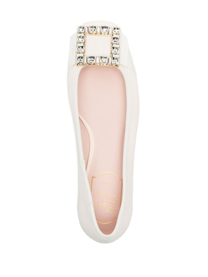 Roger Vivier Très Vivier Leather Ballet Flats