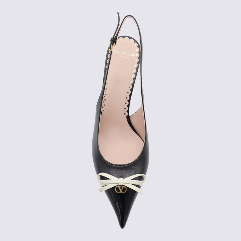 Valentino Garavani Black Leather Pumps