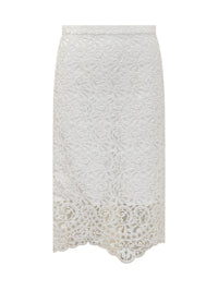 Burberry Macramé Lace Sheath Skirt