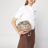 Burberry Reversible Pouch In With Check Pattern
