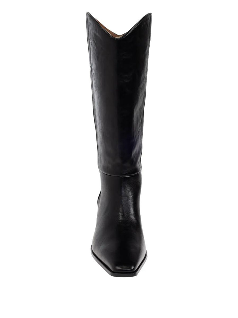 Paris Texas Bettina Leather Pointed Toe Boots 50Mm