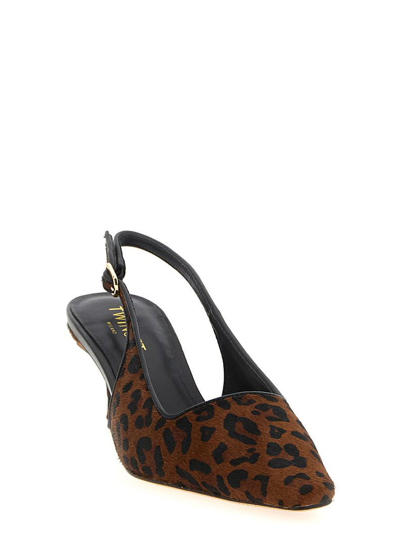 Twinset Animal Print Slingbacks