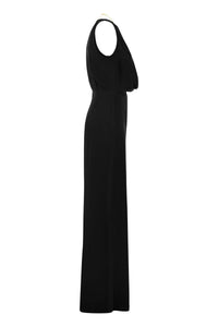 Elisabetta Franchi Fluid Crepe Jumpsuit With Bra Accessory