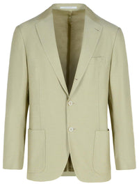 Eleventy Cream Cotton Blend Blazer
