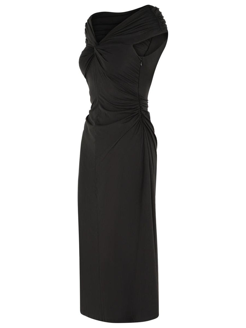Michael Kors 'Longuette' Viscose Blend Dress With Bare Shoulders