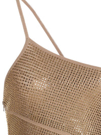 Andreādamo Sequin One Shoulder Dress