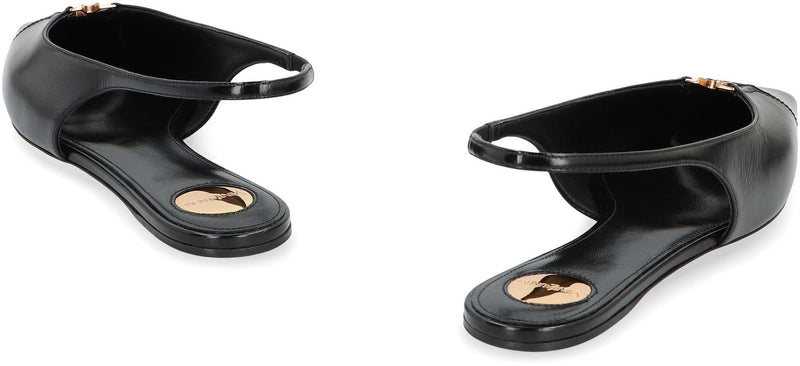 Saint Laurent Babylone Pointy-Toe Slingback Ballet Flats