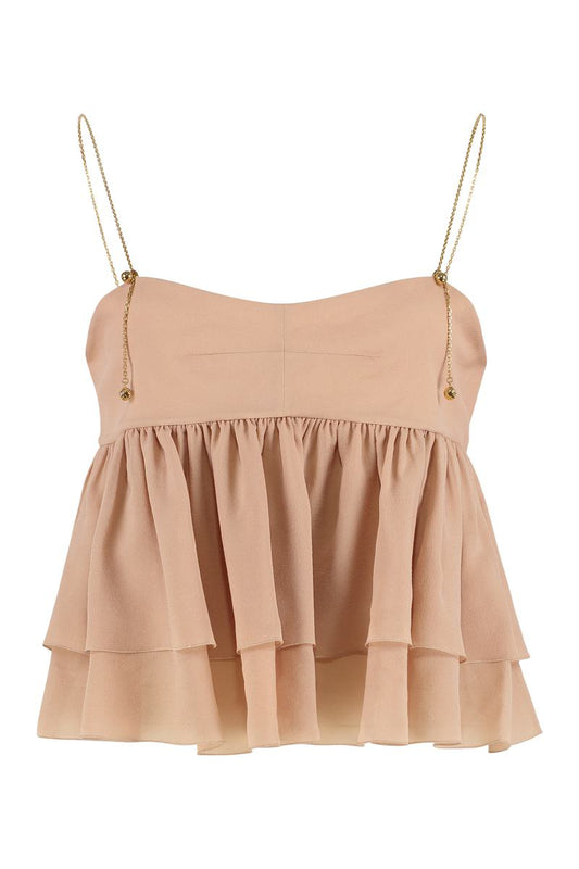 Chloé Top With Ruffles In Georgette