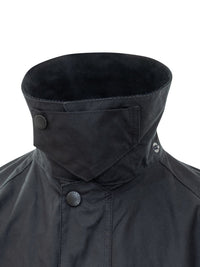 Barbour Barbour Black Waxed Jacket With Velvet Collar