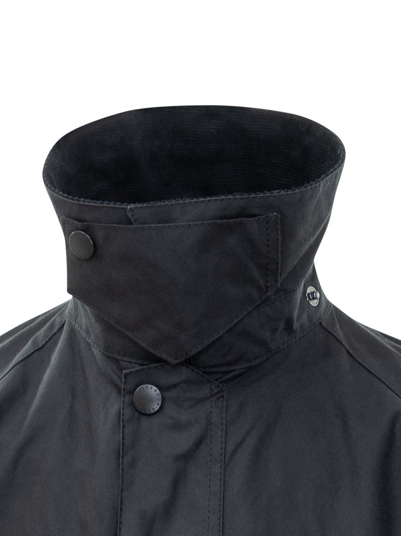 Barbour Barbour Black Waxed Jacket With Velvet Collar