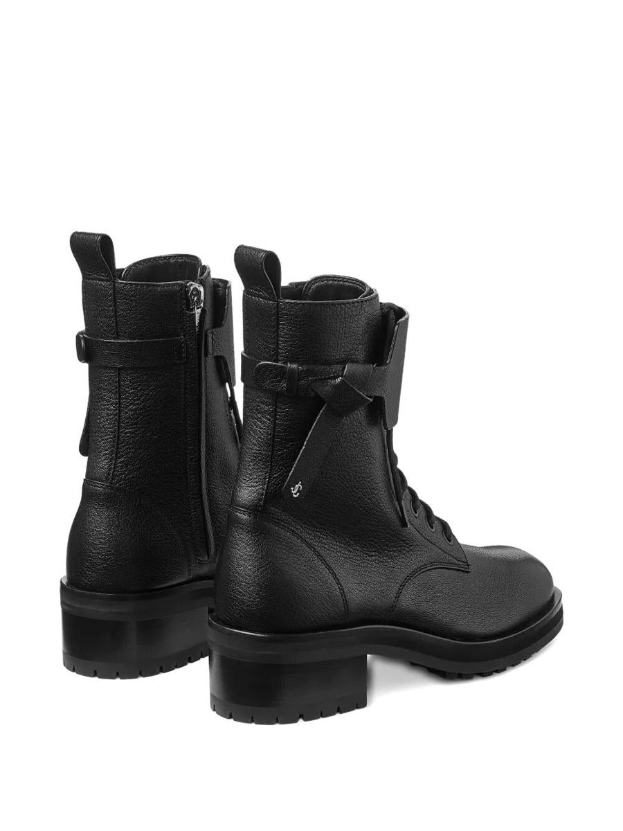 Jimmy Choo Rosabel Leather Lace-Up Combat Boots Shoes